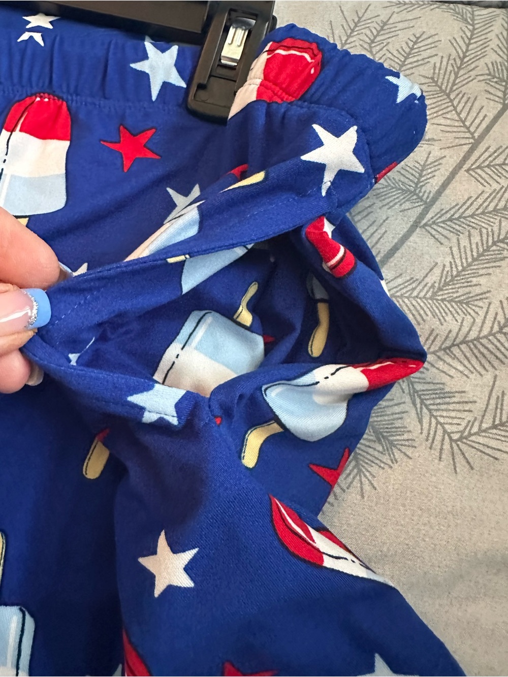 NWTS Celebrate Patriotic Women’s Blue Popsicle Print Short Pajama Set Sz 2X - Picture 7 of 10